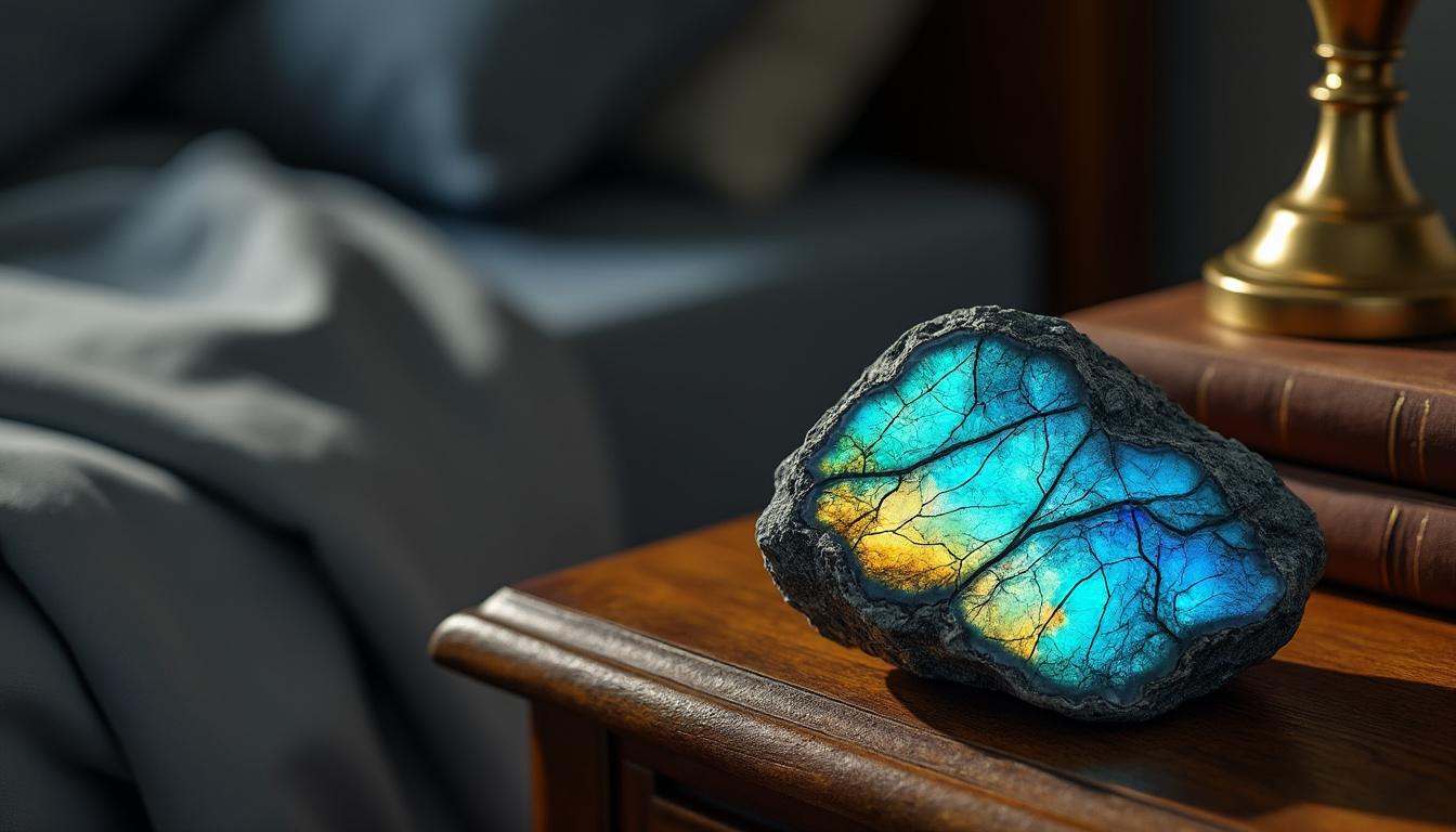 découvrez les bienfaits de dormir avec la labradorite et les précautions à prendre pour profiter au mieux de cette pierre aux vertus apaisantes.