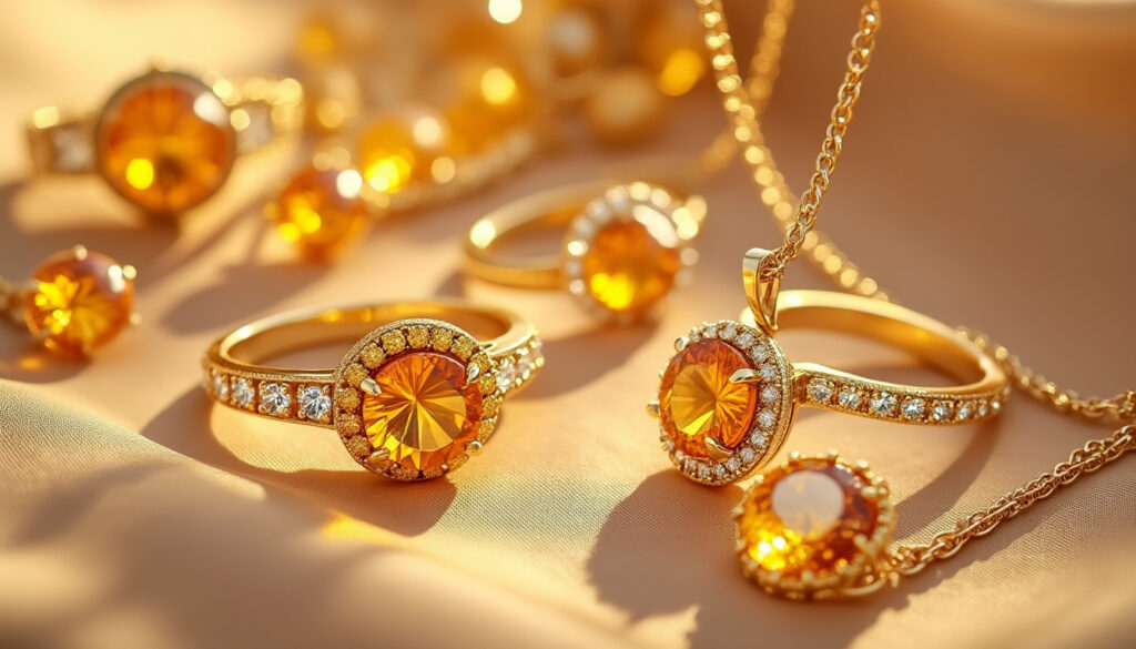 explorez notre collection éclatante de bijoux féminins en citrine, une pierre lumineuse qui apporte énergie et élégance à votre style.