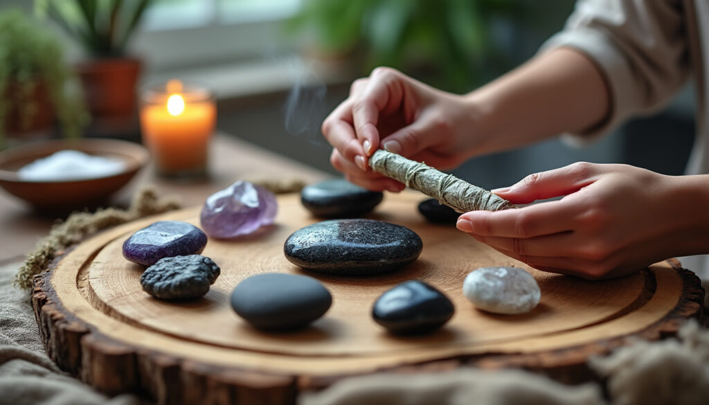 découvrez notre guide pas à pas pour un rituel de protection avec les pierres, apprenez à choisir et utiliser les pierres protectrices pour harmoniser votre énergie.