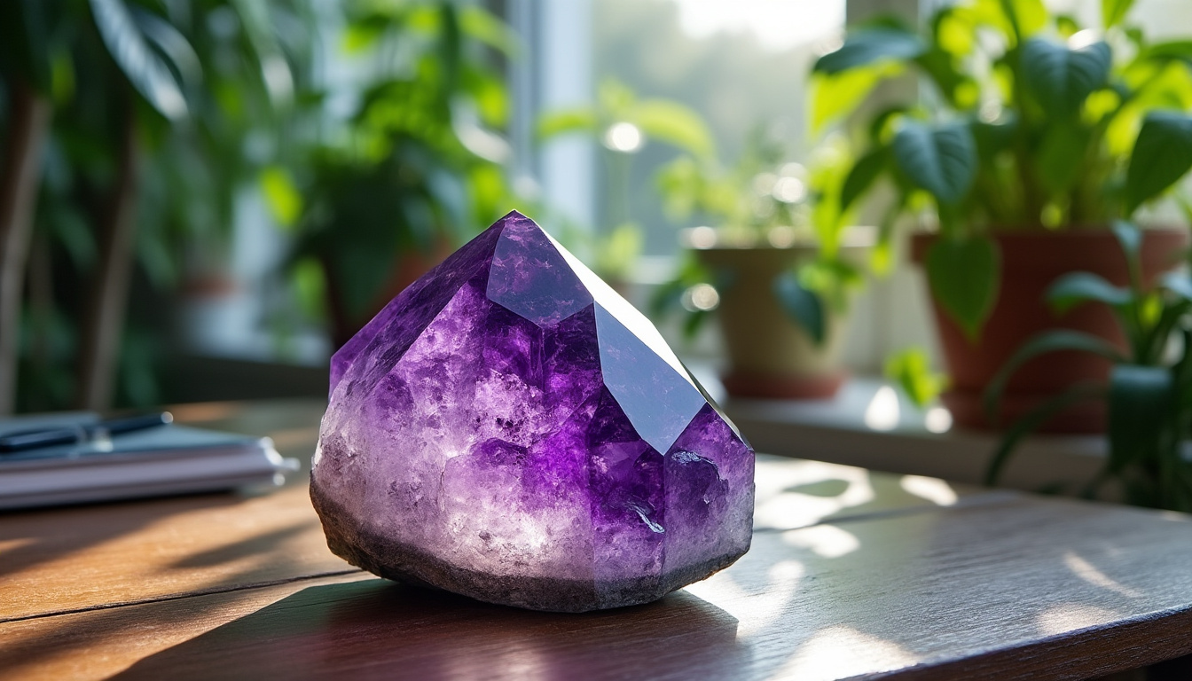 découvrez les bienfaits de l'améthyste pour la protection spirituelle et le calme intérieur, une pierre précieuse apaisante qui favorise l'équilibre et la sérénité.