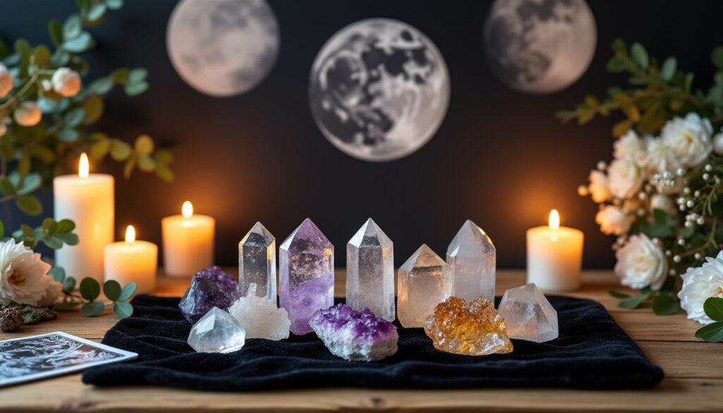 découvrez comment utiliser les cristaux lors du rituel de la nouvelle lune pour manifester vos objectifs et attirer des énergies positives.